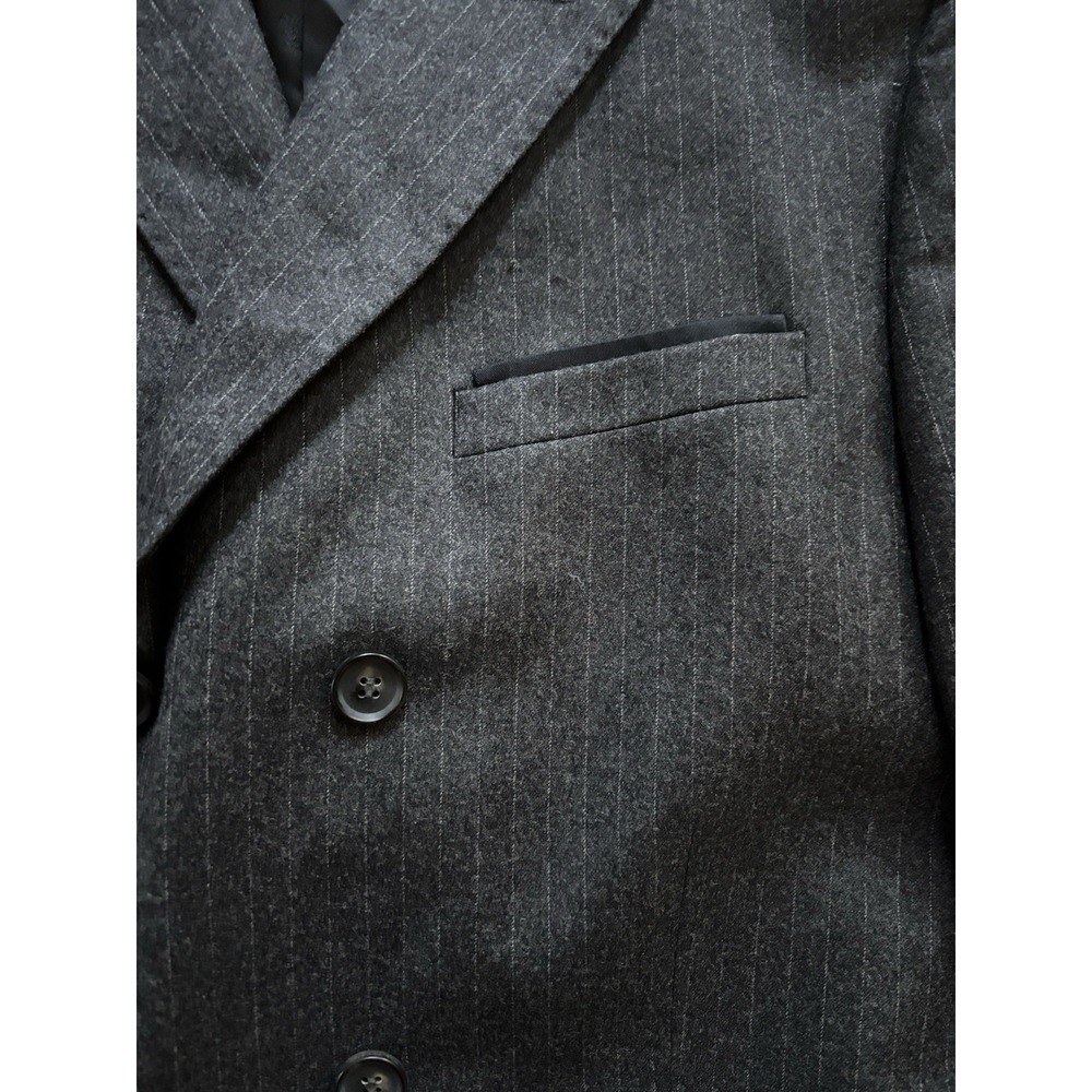 The Kooples Dark Gray Pinstripe Blazer Men's US Sz 40 Wool Fitted French Size 50 - Picture 6 of 12
